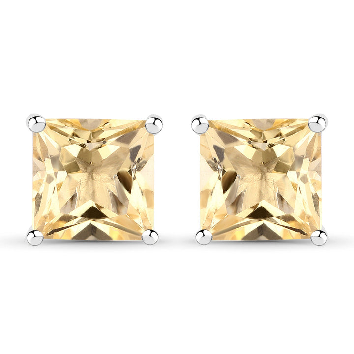 3.06 Carat Genuine Citrine .925 Sterling Silver Earrings