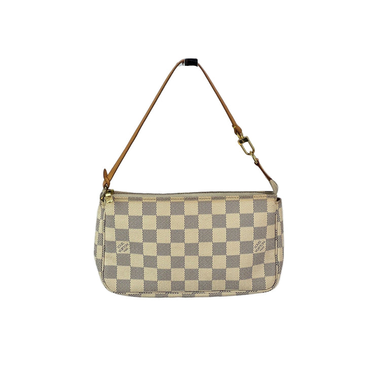 Louis Vuitton Pochette Accessories White  Damier Azur Bag