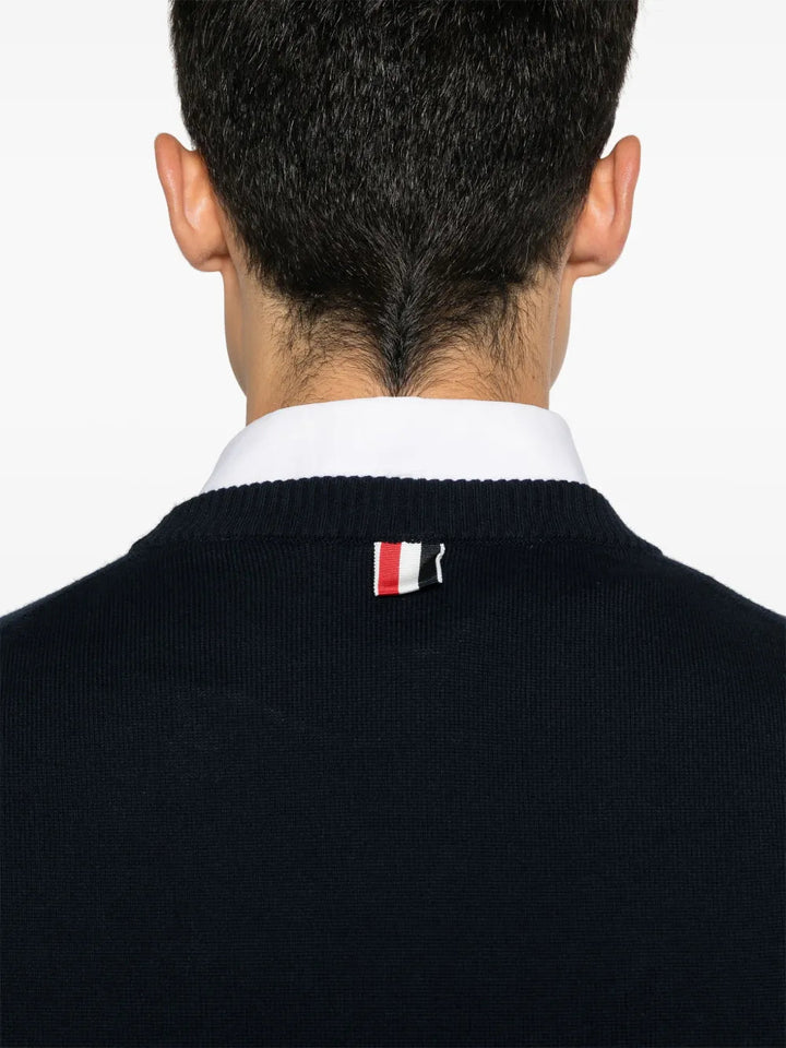 Thom Browne Men 4-Stripe Detail Sweater