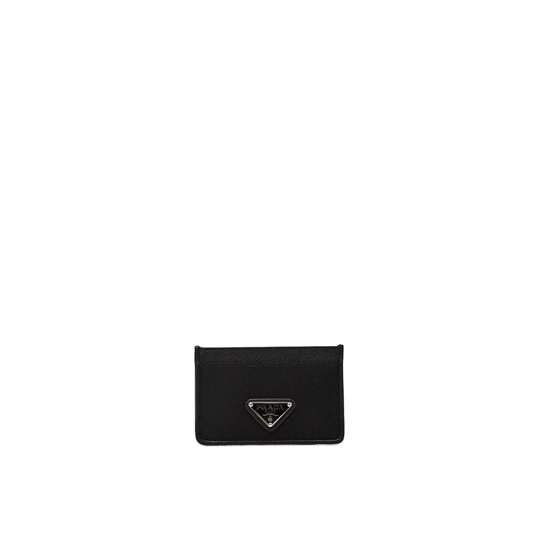 Prada Nylon And Leather Card Holder Women