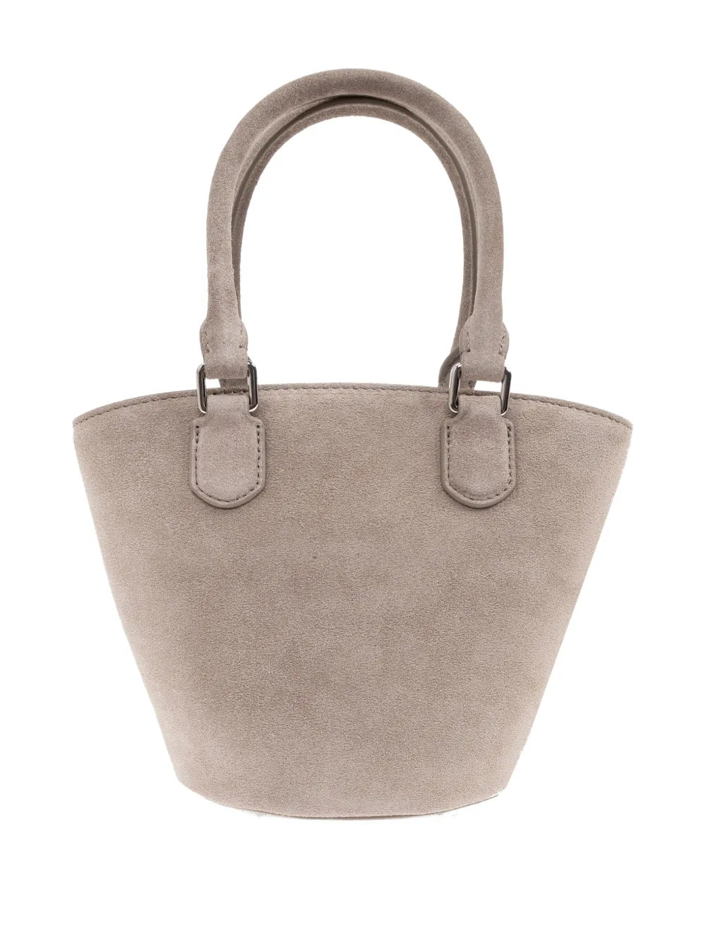 Self-Portrait Women Grey Suede Charm Tote