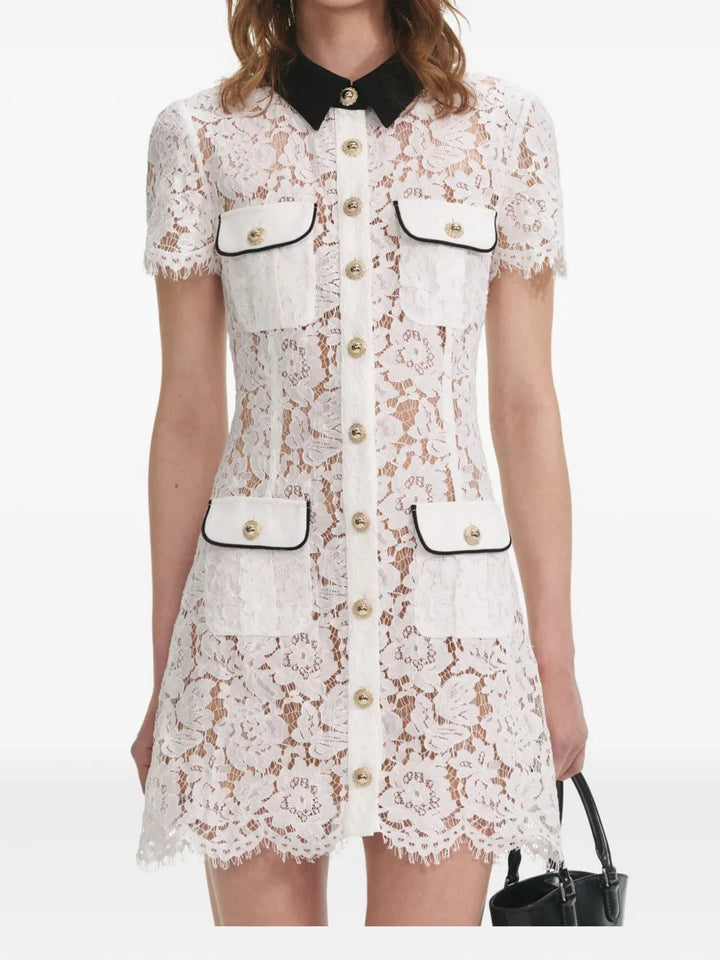 Self-Portrait Women Embroidered Lace Dress