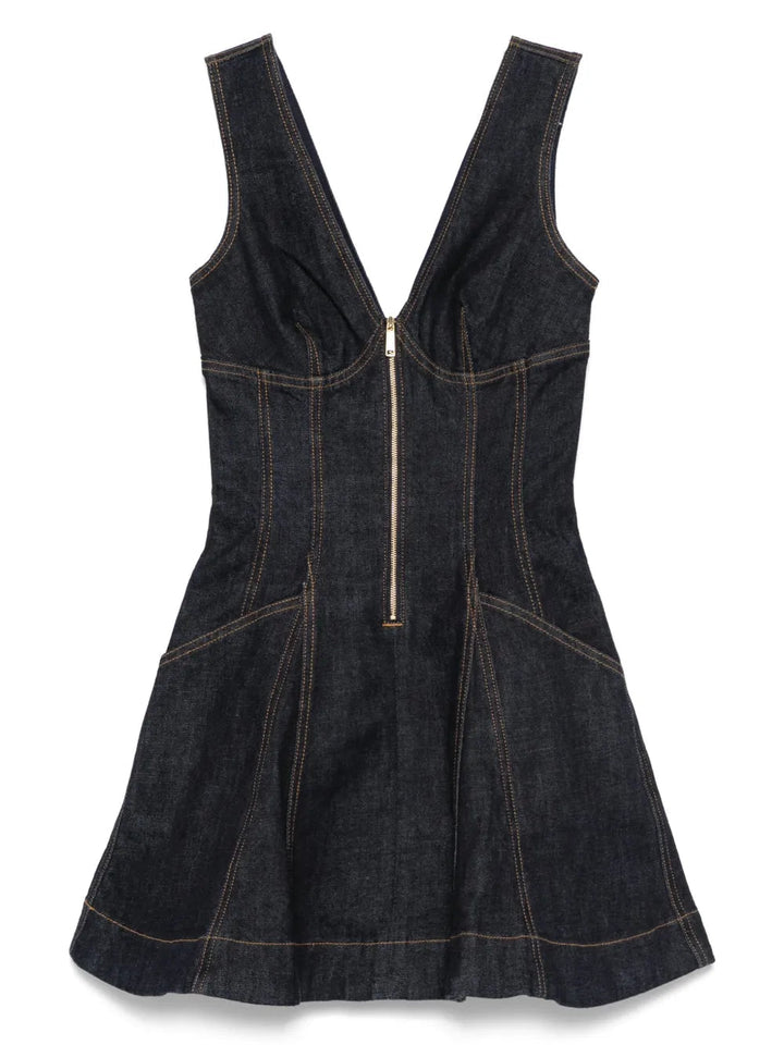 Self-Portrait Women Indigo Denim Mini Dress