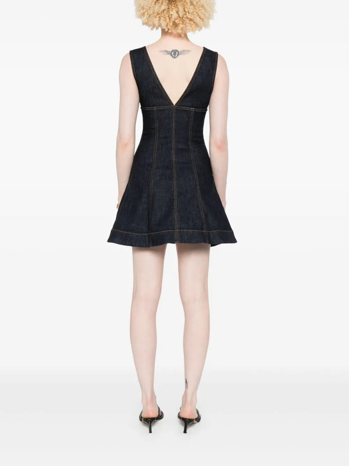 Self-Portrait Women Indigo Denim Mini Dress