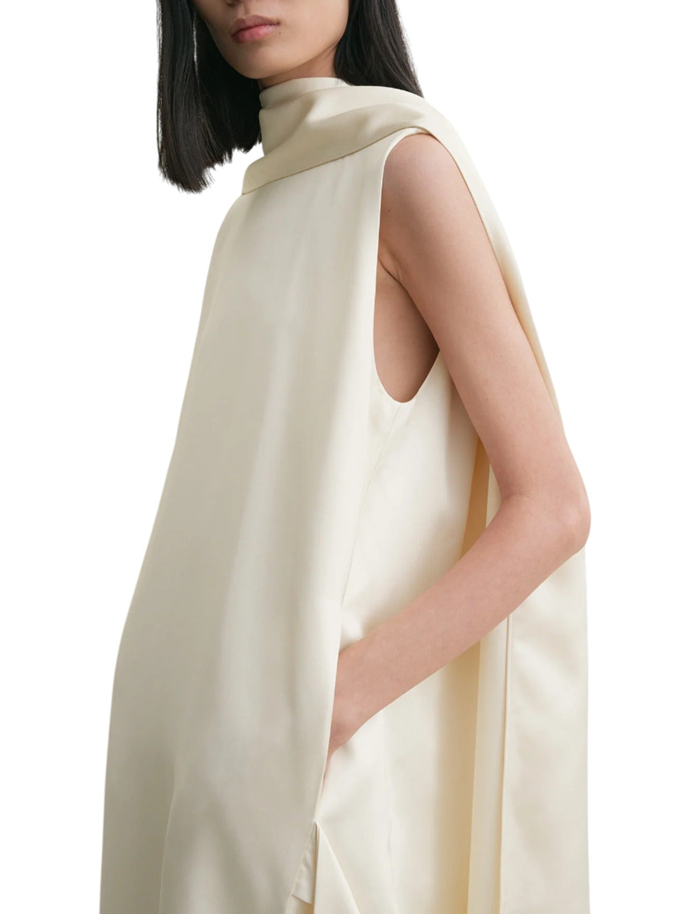 Toteme Women Cocoon Scarf Dress Ecru