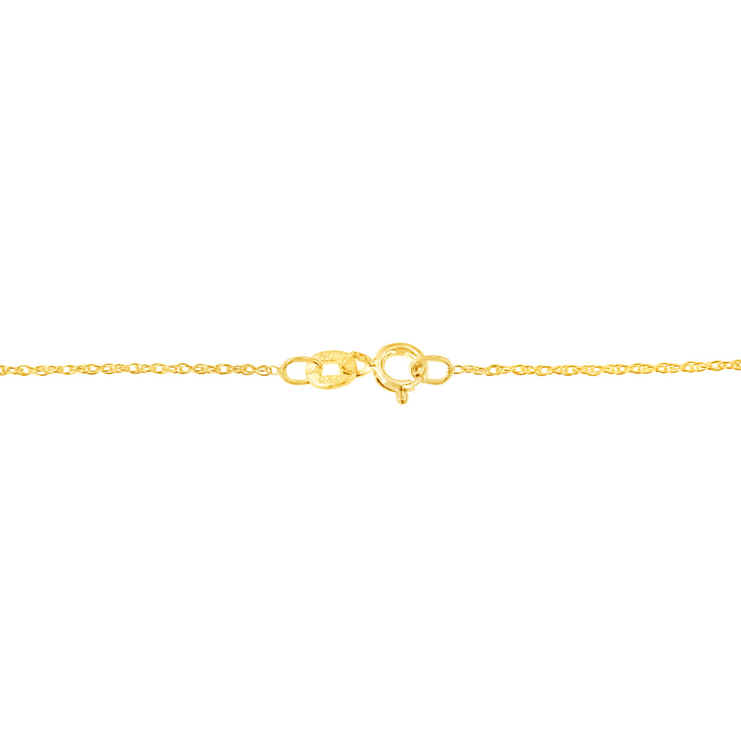 10K Yellow Gold 1/4 cttw Prong Set Round-Cut Diamond Open Heart 18" Pendant Necklace (K-L Color, I1-I2 Clarity)