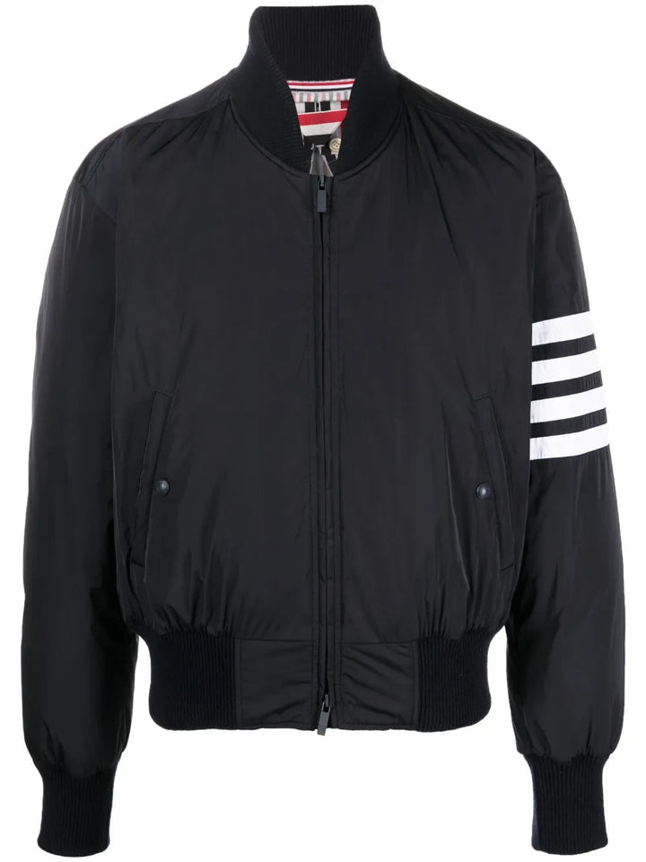 Thom Browne Men Bomber Jacket With 4-Stripe Detail
