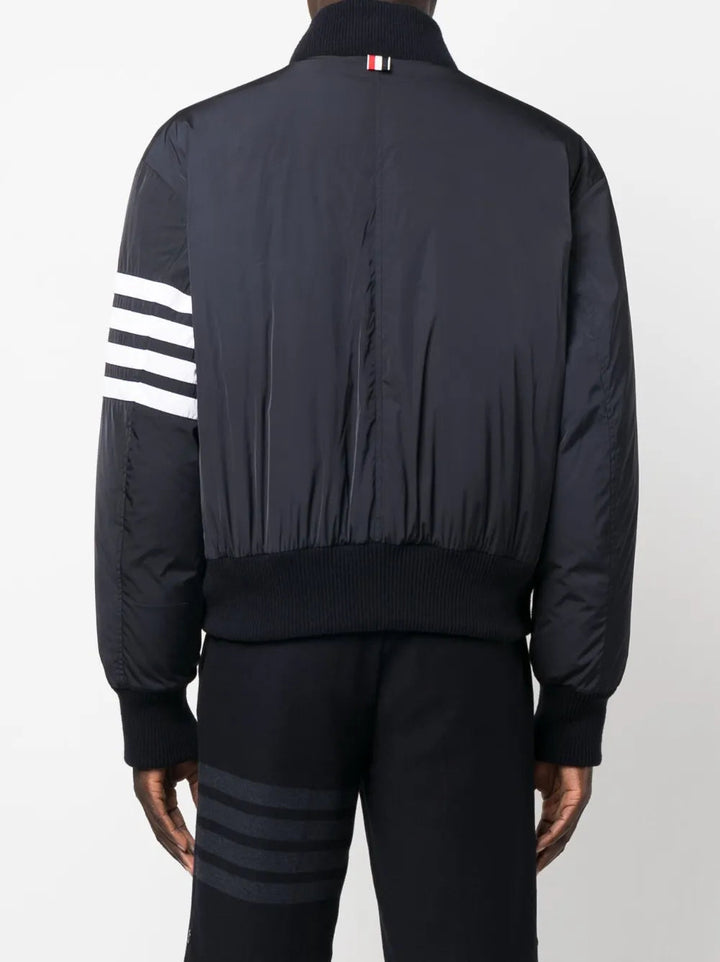 Thom Browne Men Bomber Jacket With 4-Stripe Detail