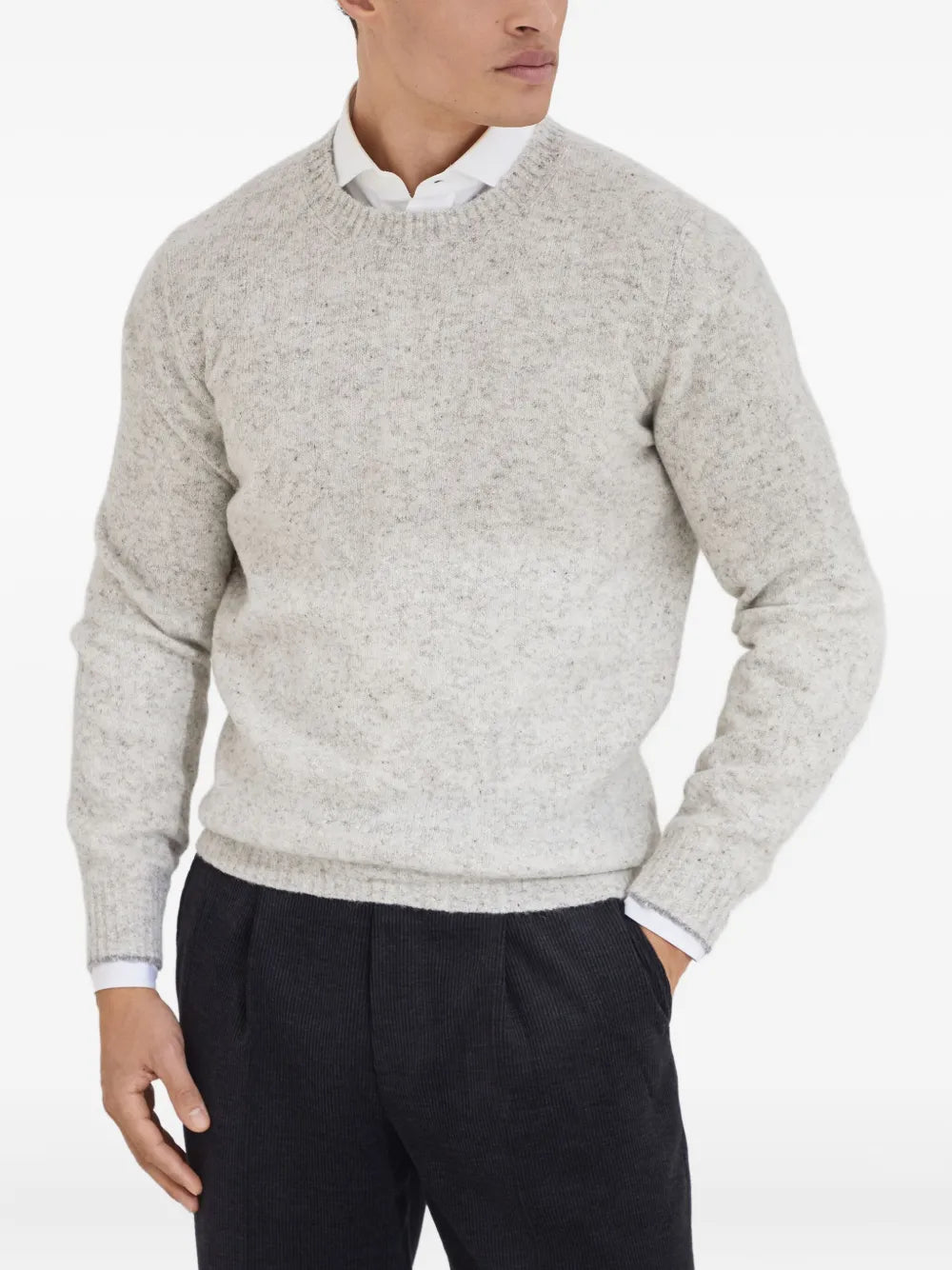 Brunello Cucinelli Men Melange Effect Sweater