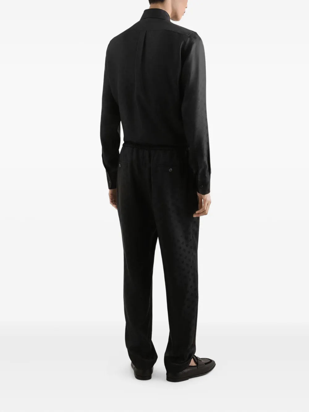 Dolce & Gabbana Men Monogram Silk Shirt