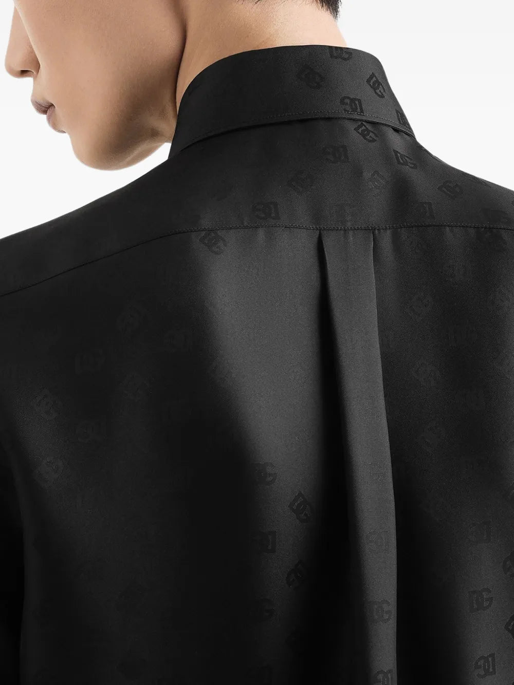 Dolce & Gabbana Men Monogram Silk Shirt