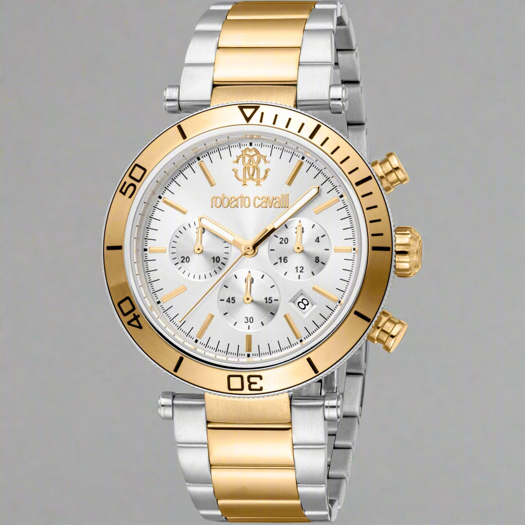 Men's two tone watch