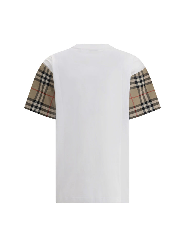 Burberry Women Check Archive Sleeve T-Shirt
