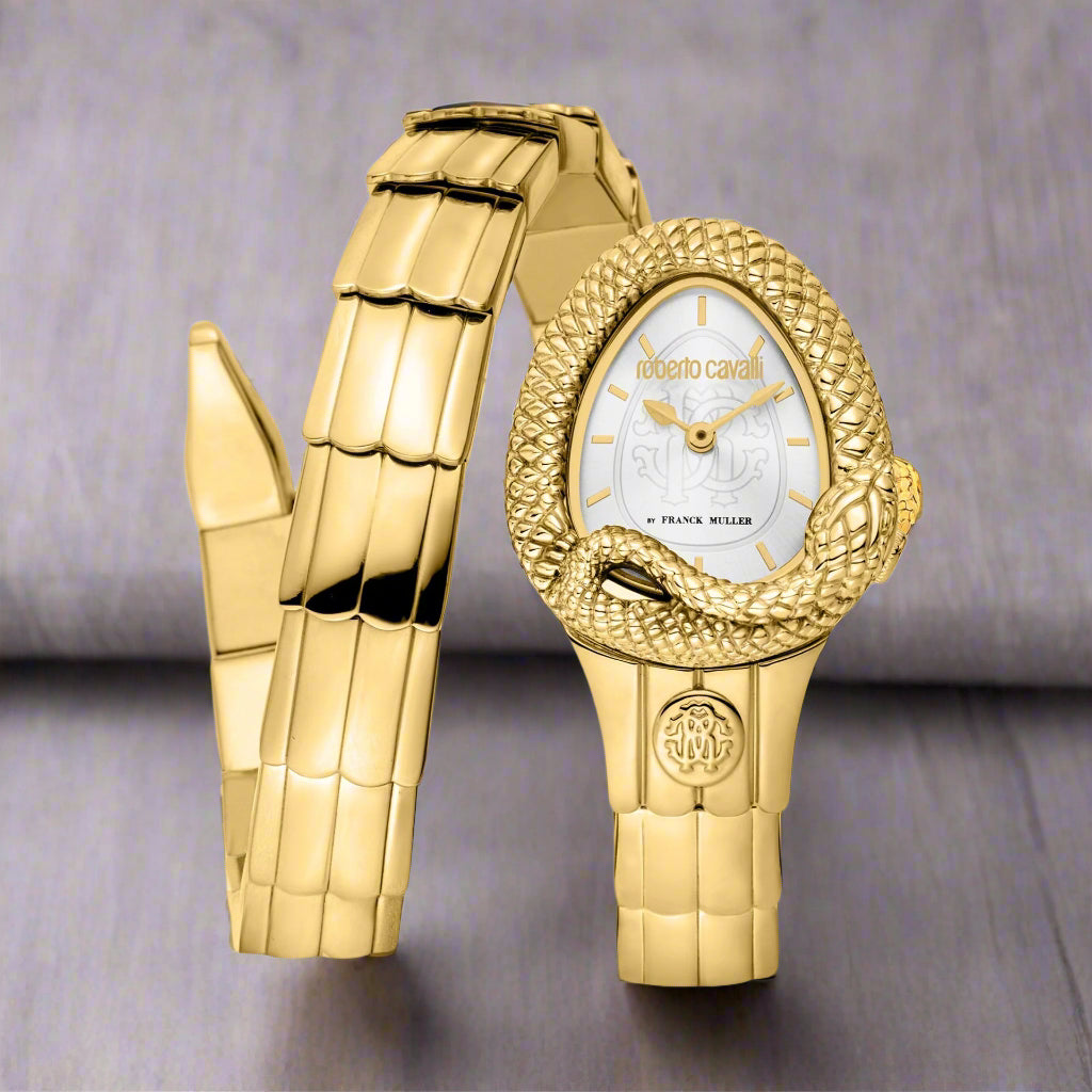 Women's gold serpent watch