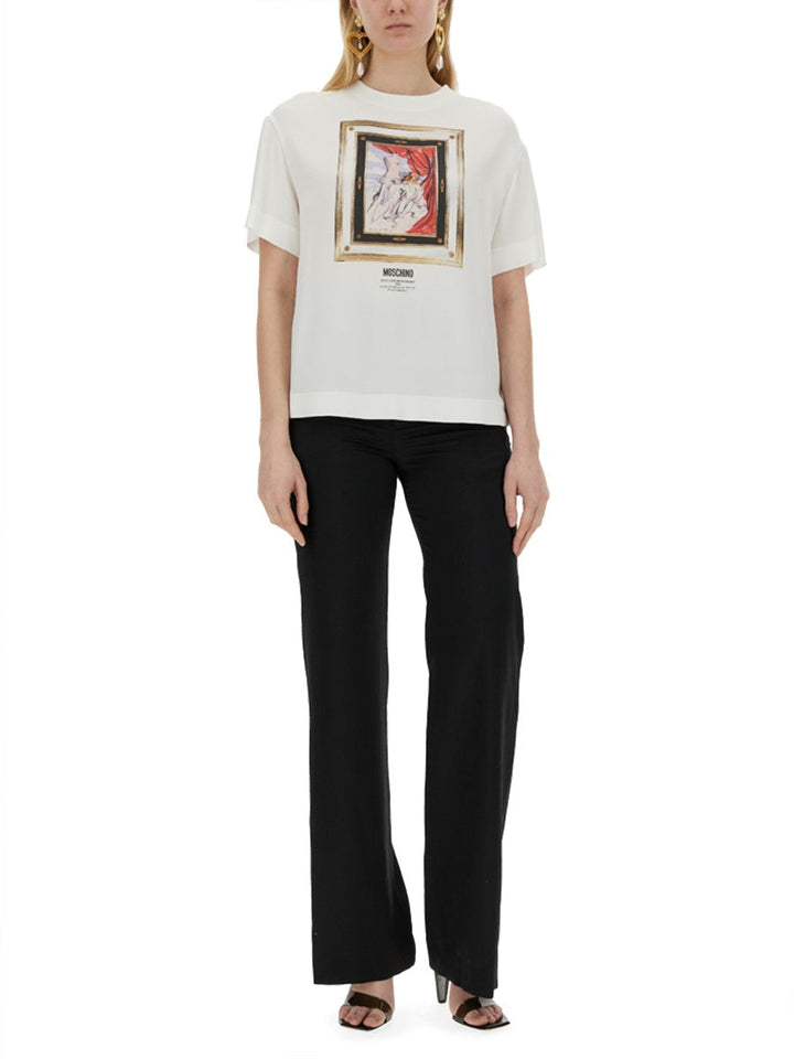 Moschino Women Enver Satin Blouse Still Life With Heart