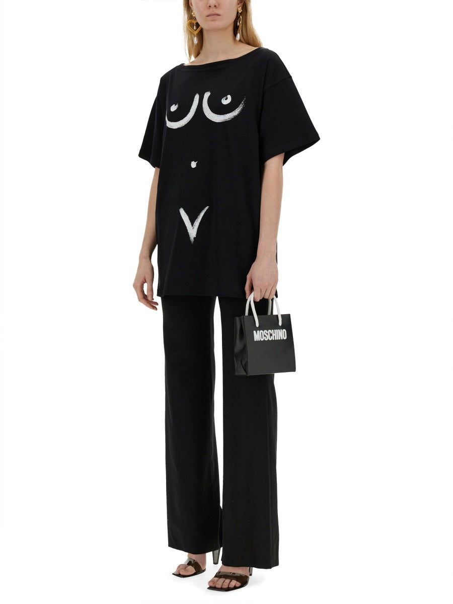 Moschino Women Interlock Body Print T-Shirt