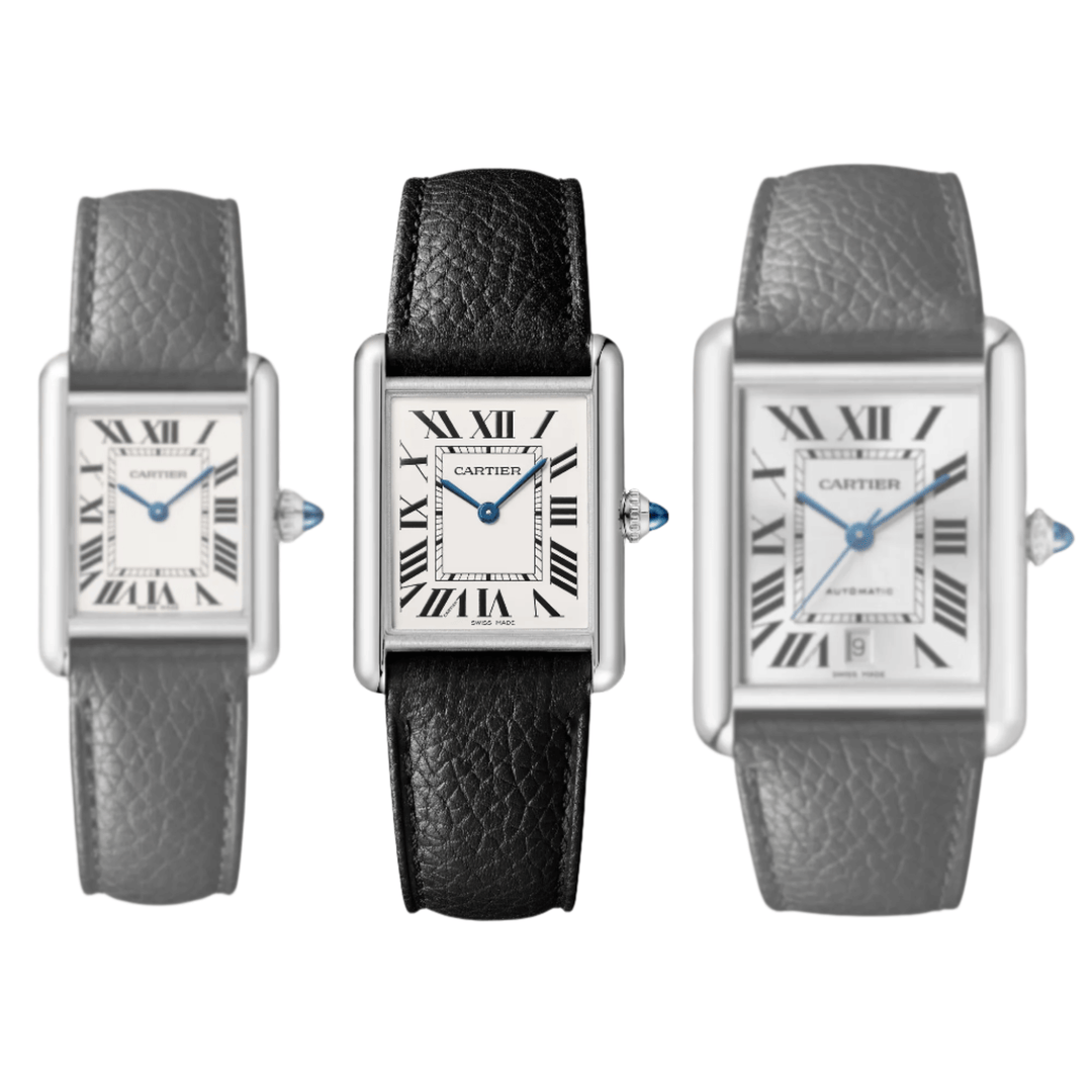Cartier Tank Must de Cartier Watch, Large Model, Steel, Leather