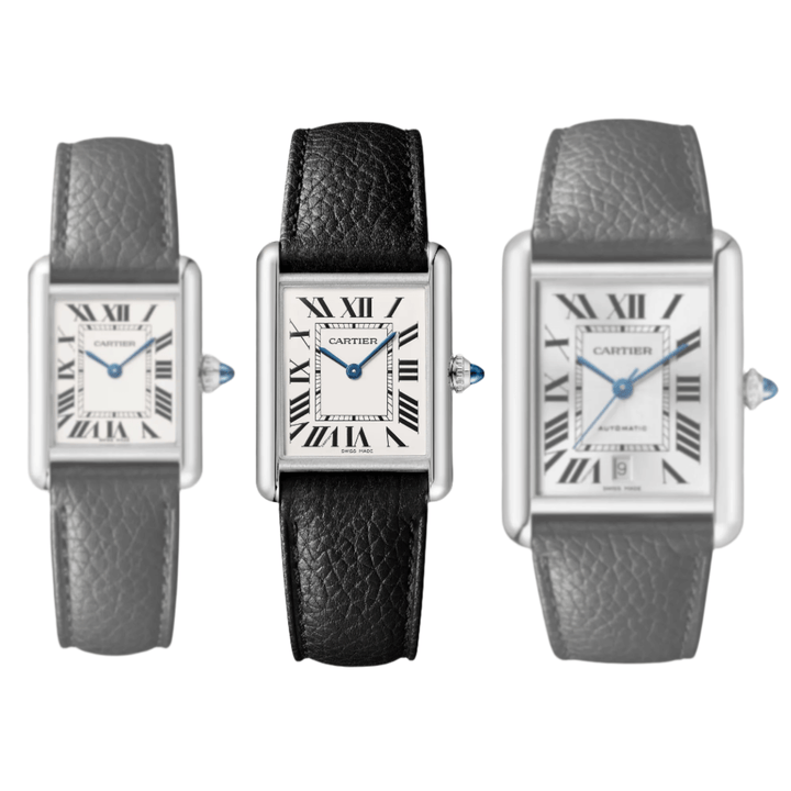 Cartier Tank Must de Cartier Watch, Large Model, Steel, Leather