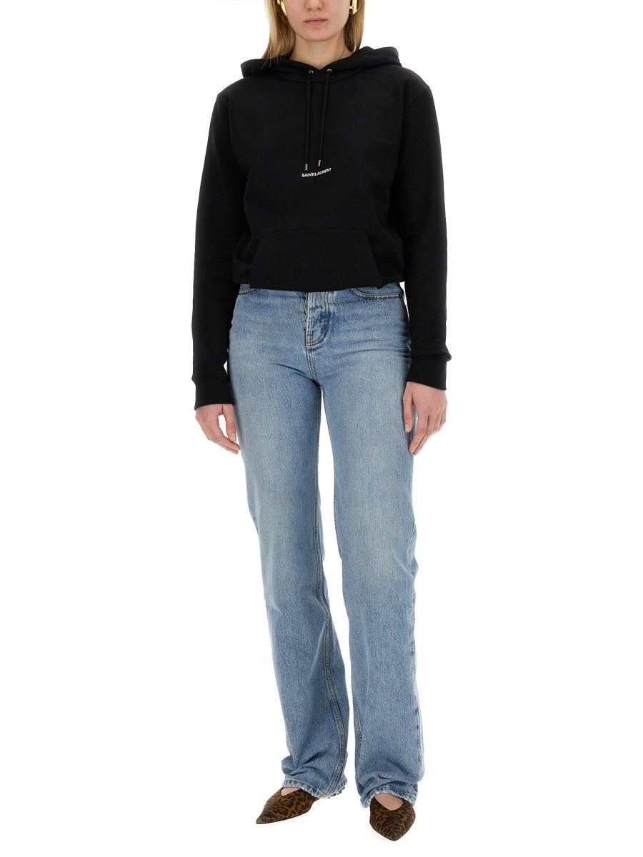 Saint Laurent Women Sweatshirt With Logo Print
