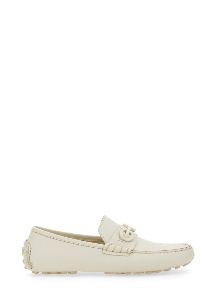 Ferragamo Men Moccasin With Gancini Ornament