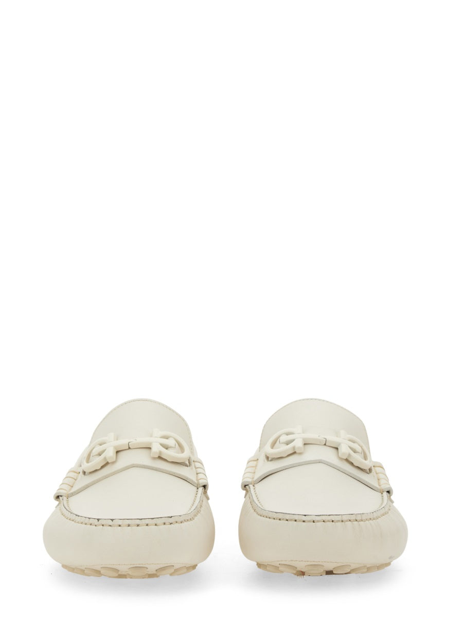 Ferragamo Men Moccasin With Gancini Ornament