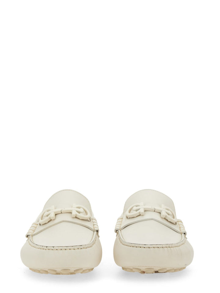 Ferragamo Men Moccasin With Gancini Ornament