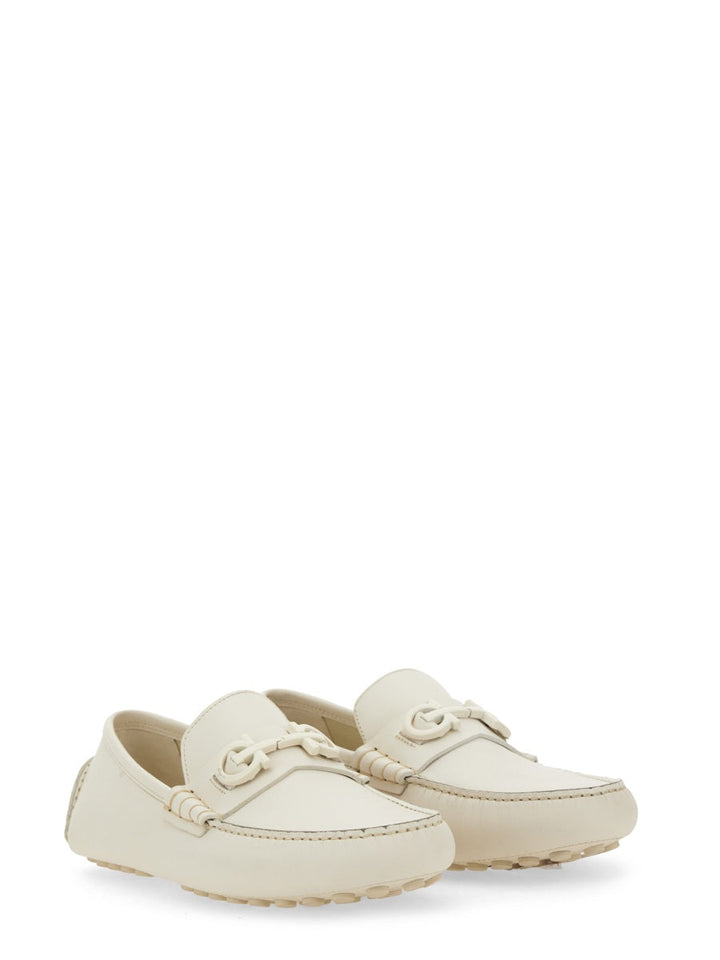 Ferragamo Men Moccasin With Gancini Ornament
