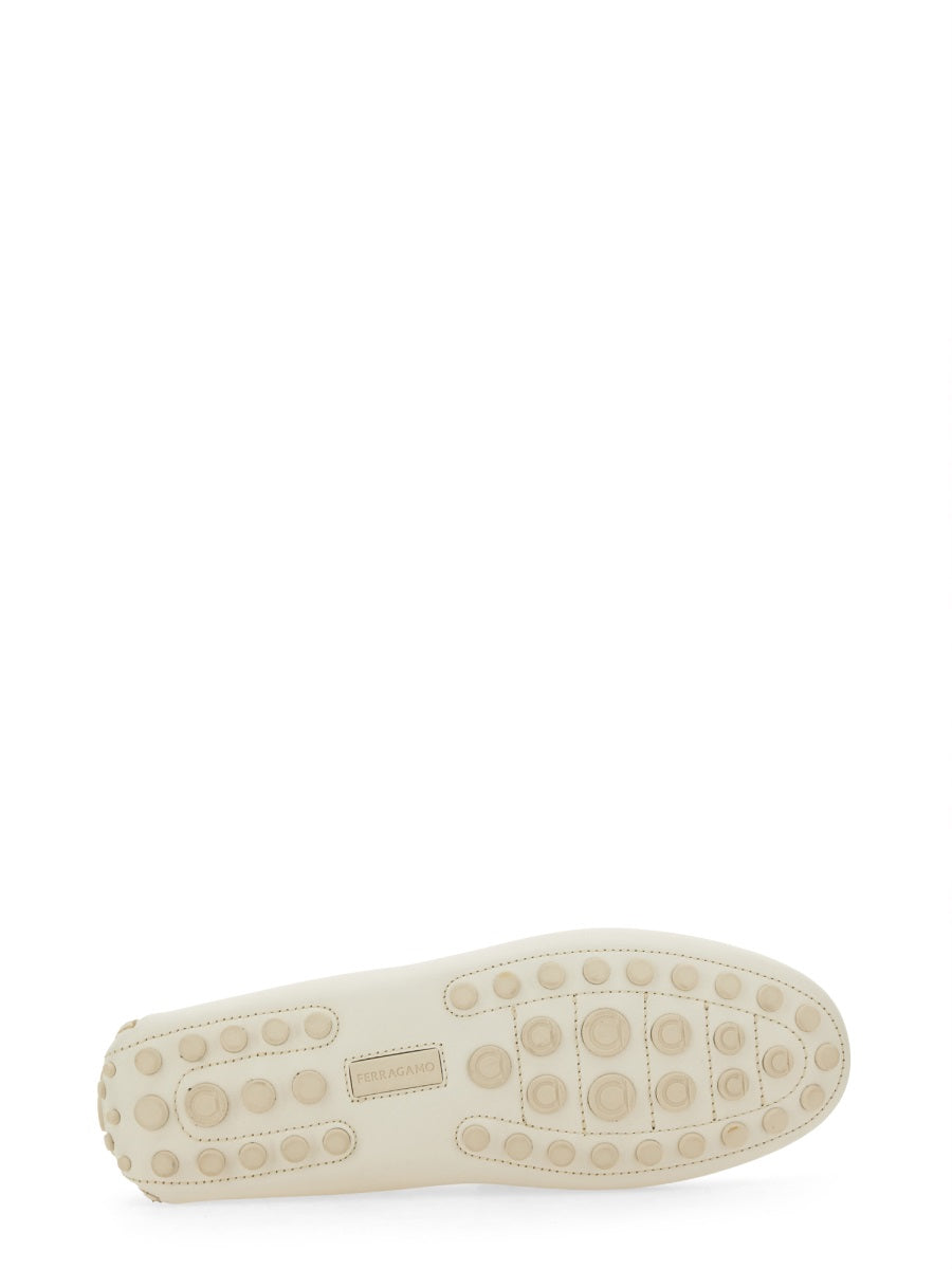 Ferragamo Men Moccasin With Gancini Ornament