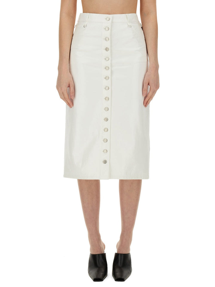 Courreges Women Skirt With Buttons