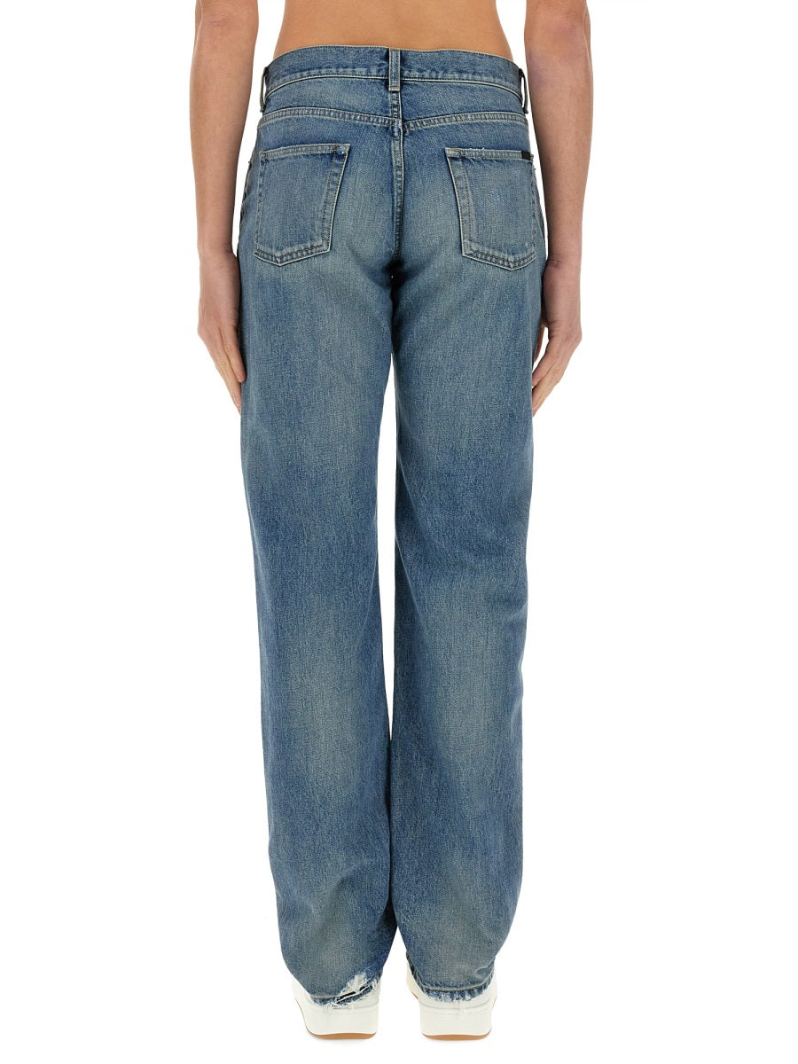 Saint Laurent Men Straight Leg Jeans