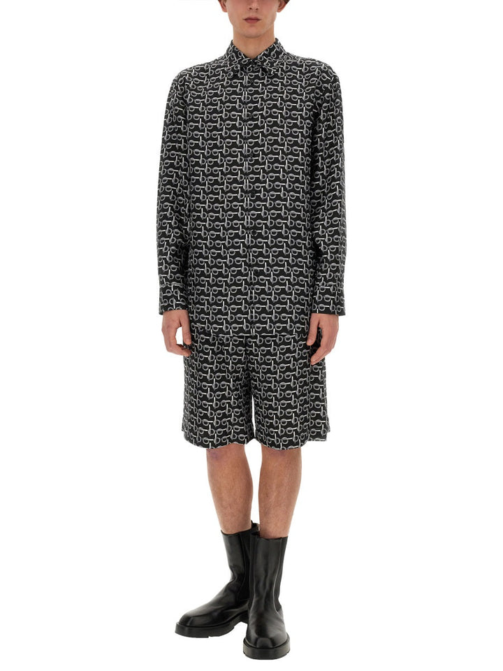 Burberry Men All Over Print Bermuda Shorts