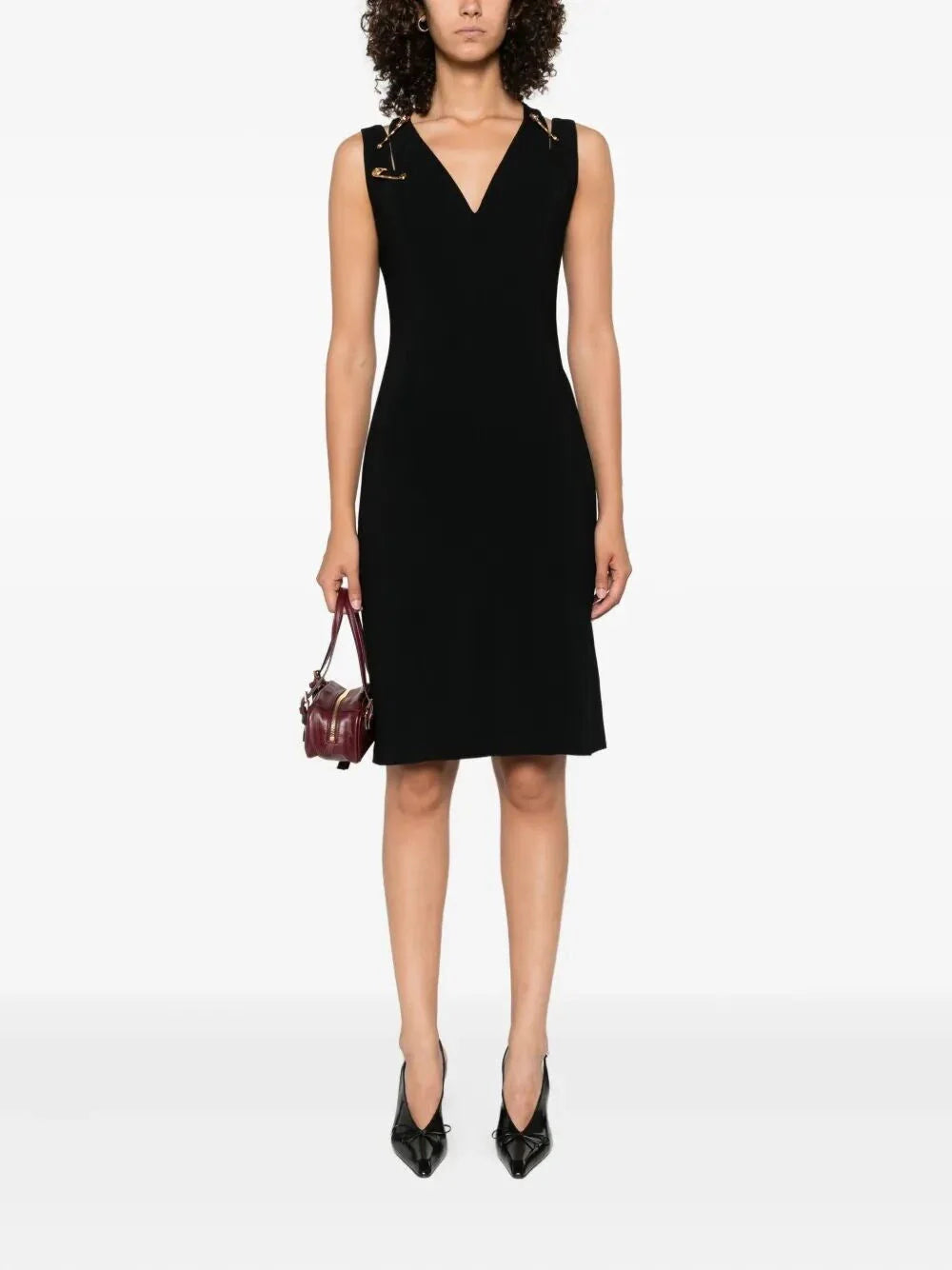 Versace Women Cocktail Dress `Responsible` Techno Cady Stretch