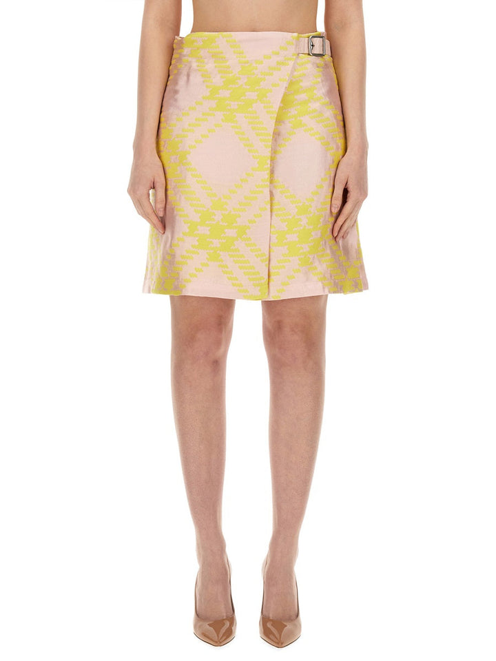 Burberry Women Check Pattern Skirt