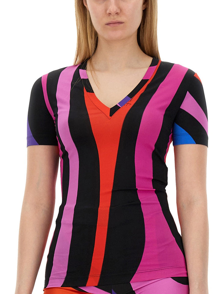 Pucci Women Marble Print T-Shirt