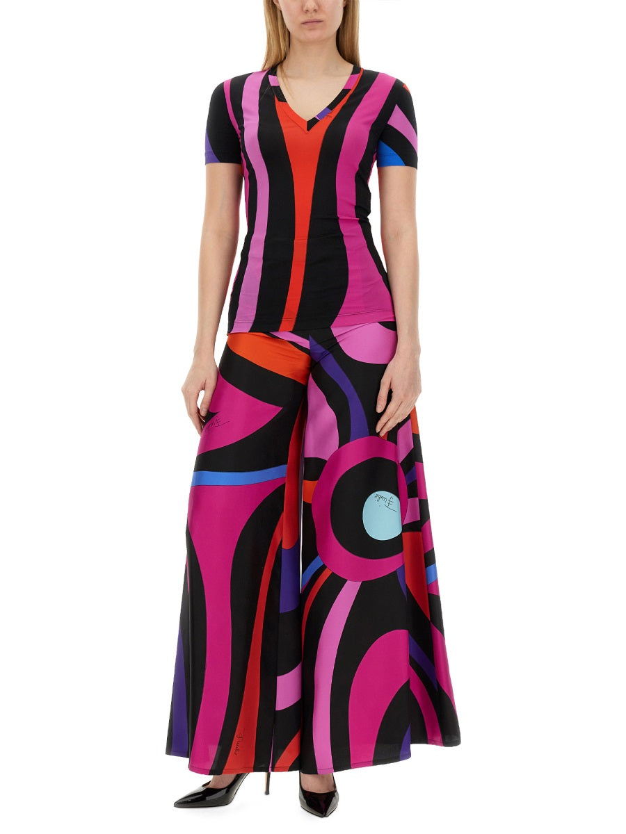 Pucci Women Marble Print T-Shirt