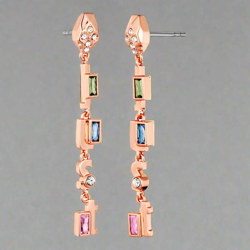 Just Cavalli gold tone rhinestone Earrings