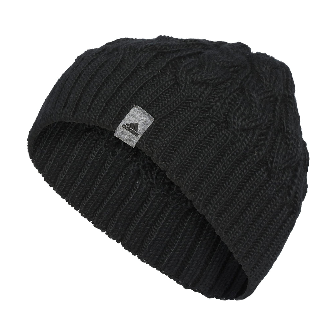 adidas Womens Whittier Beanie Standard fit Acrylic Knit Skull Cap/hat for Winter Black F23 One Size