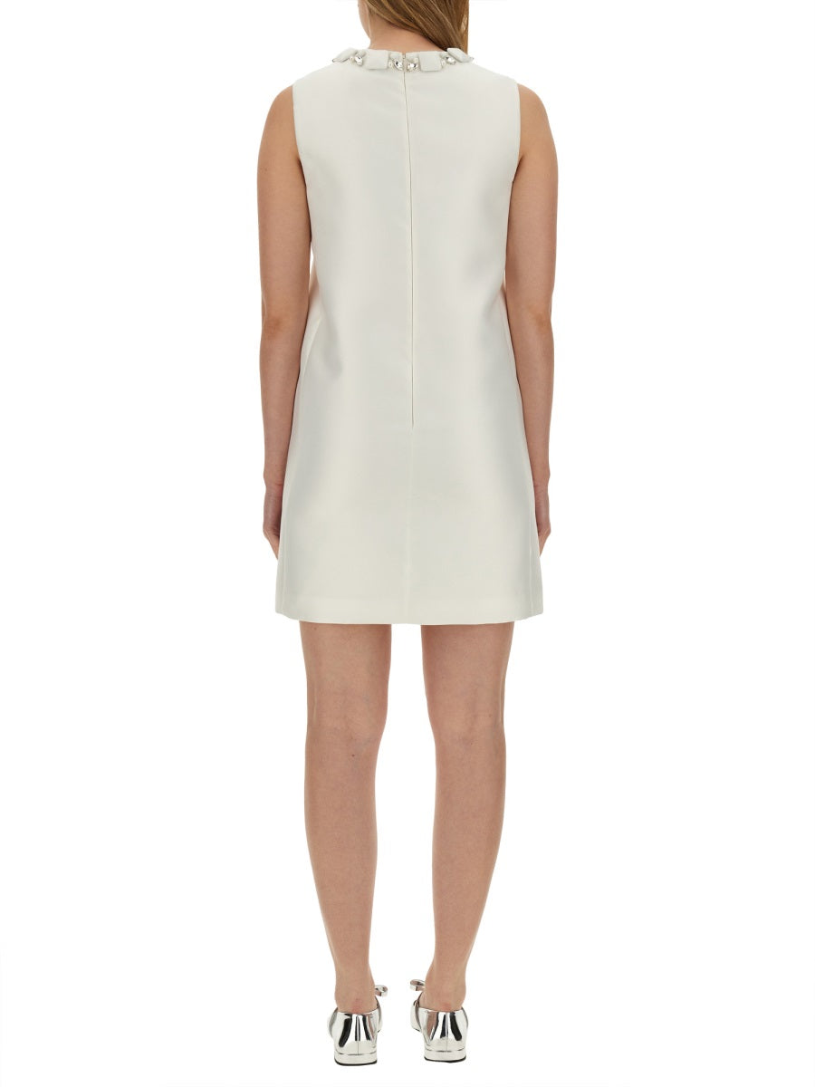 Versace Women Mini Duchesse Dress With Crystals