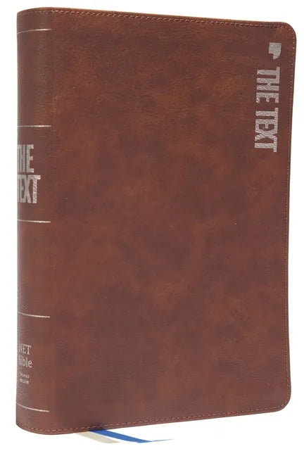 The Text Bible: Uncover the Message Between God, Humanity, and You (Net, Brown Leathersoft, Comfort Print) - Imitation Leather