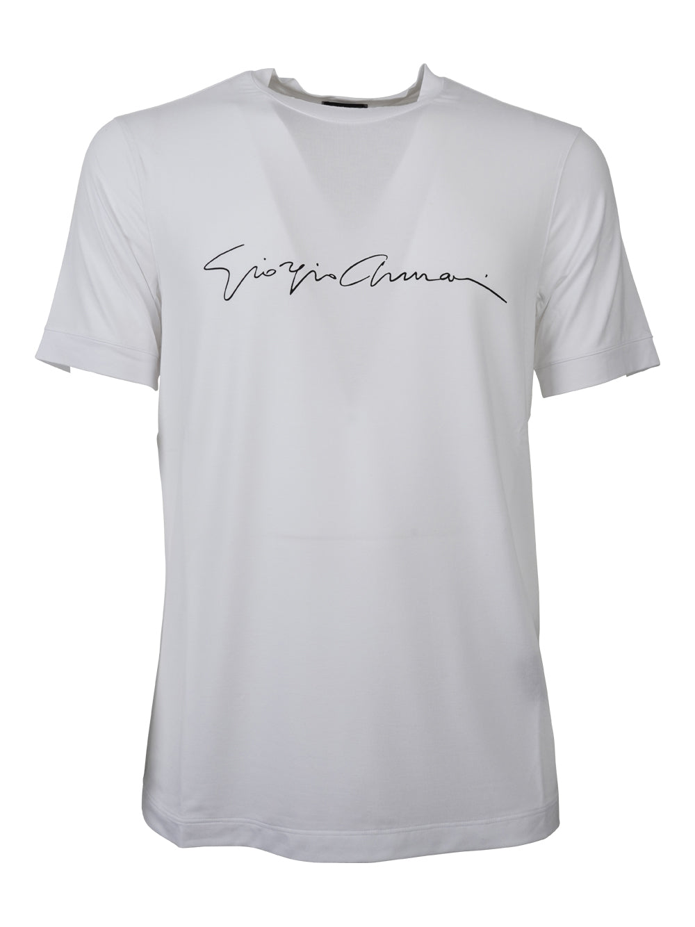 Giorgio Armani Men Asv Stretch-Viscose T-Shirt With Signature Logo