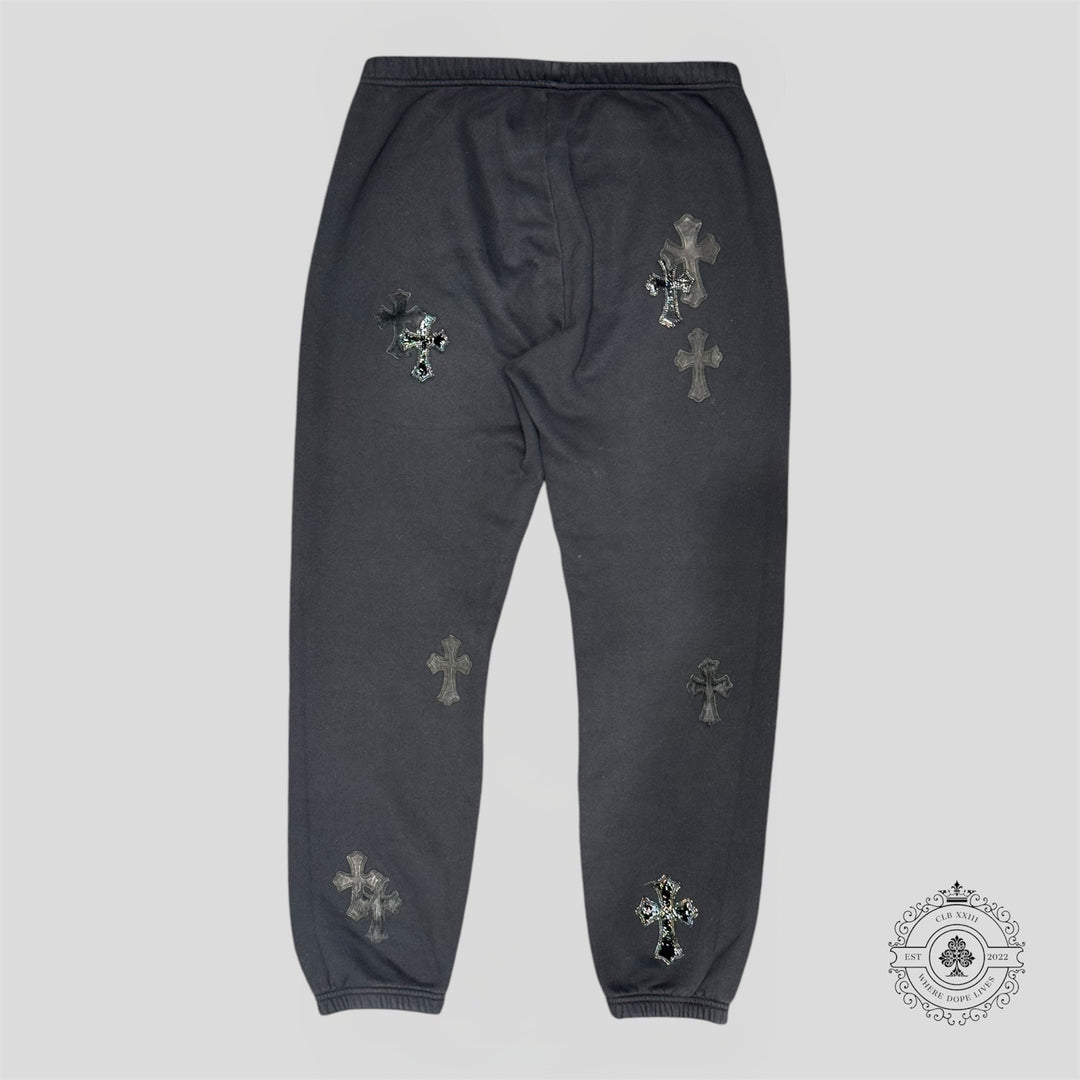 Chrome Hearts Cross Patch Sweatpants in Black