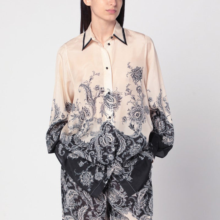 Zimmermann Cream Rhiannon Shirt With Fantasy Print Women