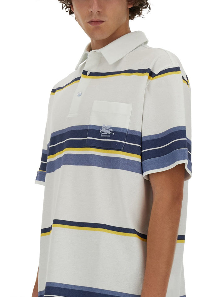 Etro Men Polo Shirt With Pegasus Embroidery