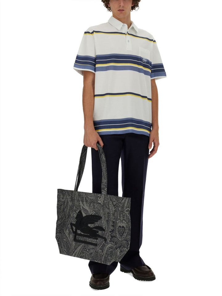 Etro Men Polo Shirt With Pegasus Embroidery