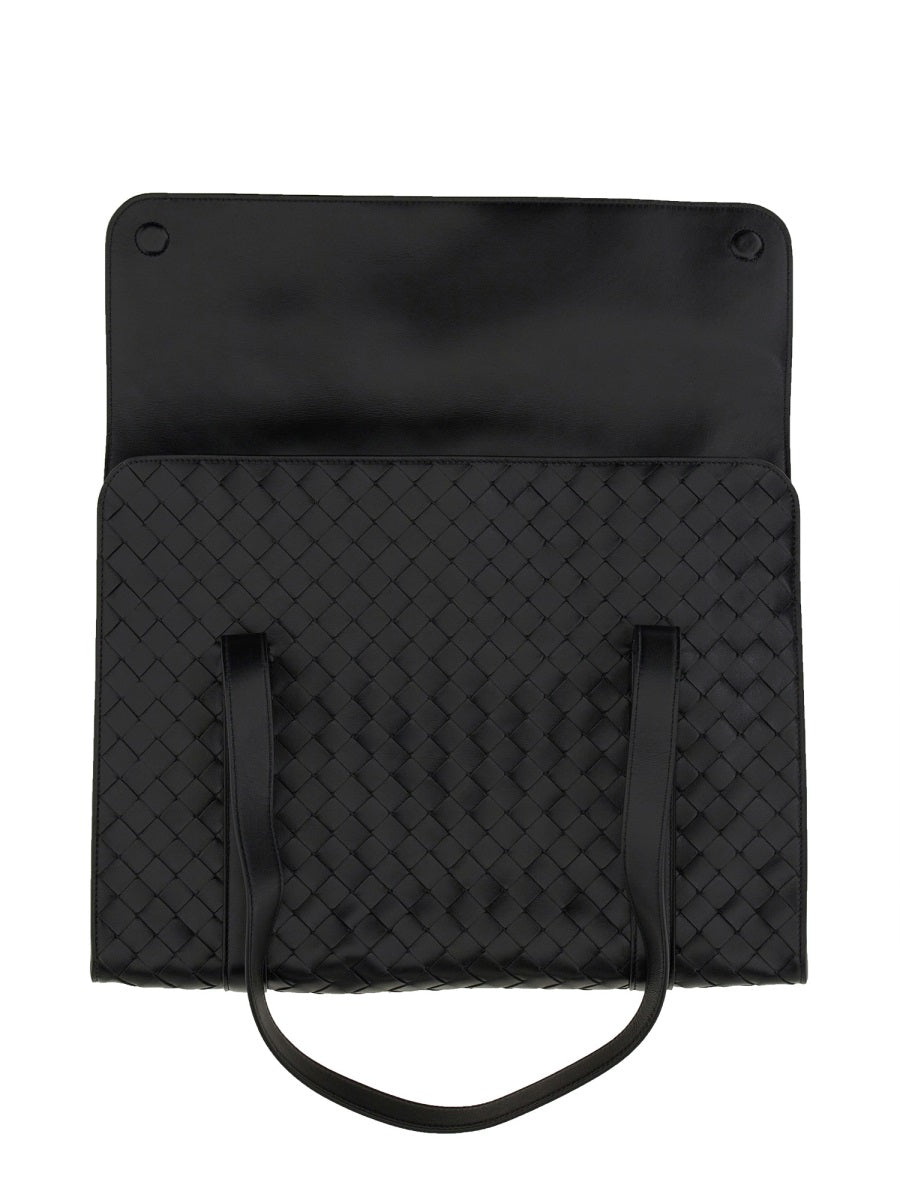 Bottega Veneta Men Woven Pattern Shoulder Bag