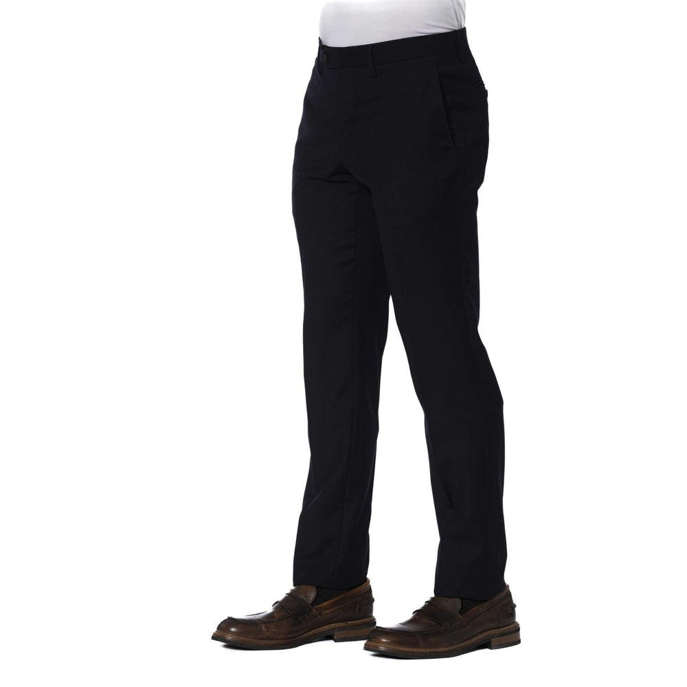 Men's blue synthetic trousers