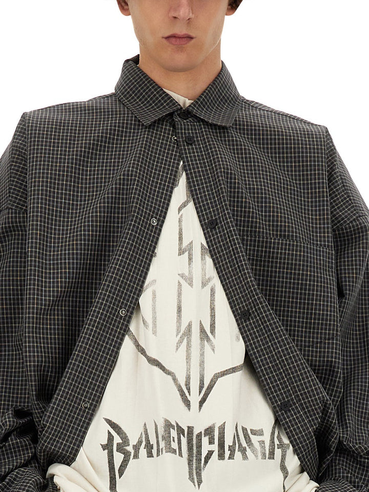 Balenciaga Men Large Fit Outerwear Shirt