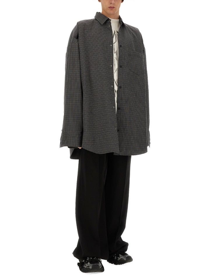 Balenciaga Men Large Fit Outerwear Shirt