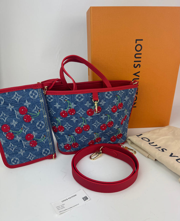 Louis Vuitton x Takashi Murakami Cerises Cherry Neverfull Inside Out BB