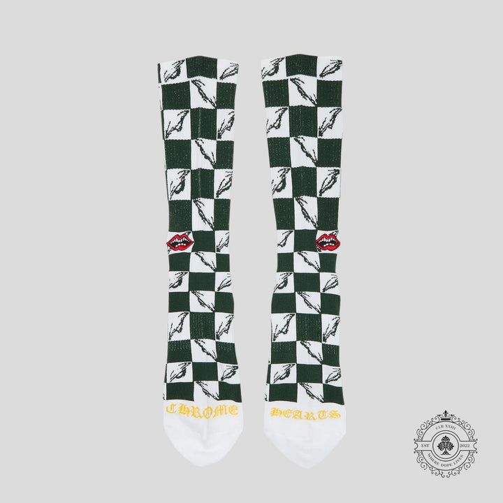 Chrome Hearts 99 Eyes Socks in Green